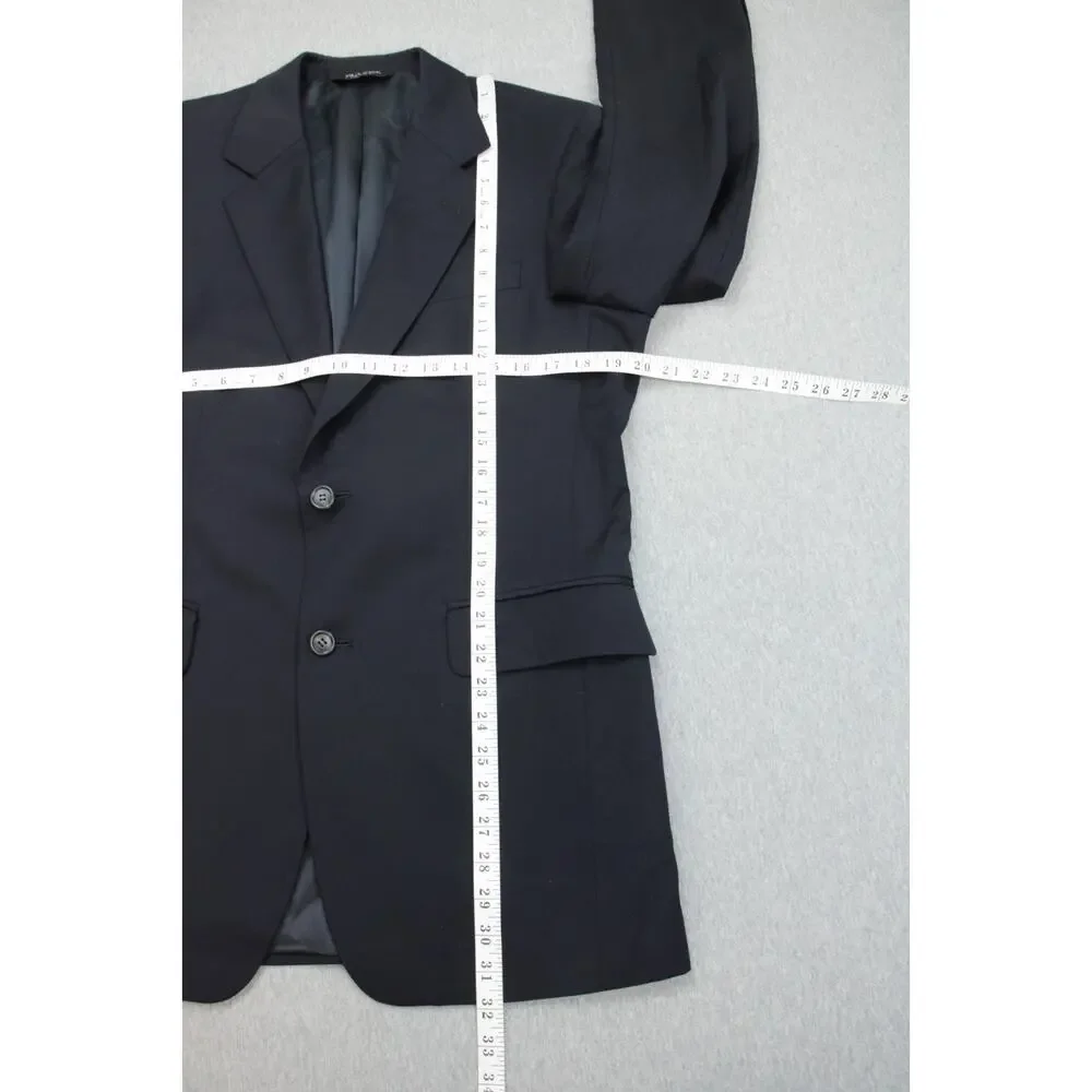 Jos A Bank Blazer Mens 38R Navy Blue 100% Wool Signature‎ 2 Buttons